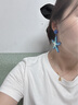 妙奕嘉海邊度假風(fēng)耳環(huán)女2025年新款耳墜夸張耳飾小眾設(shè)計耳釘生日禮物女 藍色海星耳環(huán) 一對 曬單實拍圖