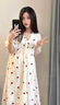 ARTFULMOM英國孕婦夏裝連衣裙2025新款薄款甜美短袖時(shí)尚大碼寬松顯瘦孕婦裙 米杏色 L 曬單實(shí)拍圖