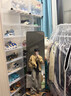 404MOBGANG404MOB美式復古做舊黃泥水洗牛仔褲男高街設計感拼接不規則闊腿褲 藍色 M 曬單實(shí)拍圖