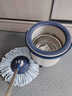 京悠雨德國旋轉拖把免手洗2024新款家用一拖凈拖布桶自動(dòng)脫水甩干神器 單桶洗脫[省水省空間] 2個(gè)_金屬籃_加強桿+塑料盤(pán) 曬單實(shí)拍圖