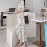 SNYDER WEAR女士夏季衣服新款連衣裙女2025夏季連衣裙收腰顯瘦女神范碎花長(zhǎng)裙 綠色 M 【建議80-100斤】 曬單實(shí)拍圖