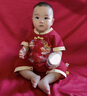 迪士尼男女寶寶夏季短袖連體衣2025新款嬰兒衣服抓周蛇寶百天服裝周歲禮 金邊小龍套裝(鹵門(mén)帽+紅襪) 80cm 曬單實(shí)拍圖