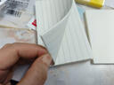 得力（deli）橫線便利貼100張可粘便簽紙優(yōu)事貼錯(cuò)題貼大號(hào)筆記貼高顏值手賬考研便簽本76*126mm/單本裝BT32白色 曬單實(shí)拍圖