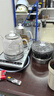 豐谷全自動(dòng)上水電熱水壺 茶臺燒水壺 家用辦公嵌入式茶桌茶幾一體機茶具電茶爐套裝 1L （37*20cm）底部雙加水拉絲銀-三件套 曬單實(shí)拍圖