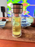 希諾（HEENOOR）茶水分離杯雙層隔熱大容量泡茶玻璃水杯便高檔攜式泡茶師商務辦公 XN-7093（270ML  本色） 曬單實拍圖