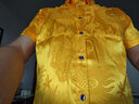 皮爾卡丹（pierre cardin）品牌真絲綢緞面襯衫男士短袖夏重磅桑蠶絲半袖高端龍騰提花襯衣 已通過(guò)質(zhì)量認(rèn)證衫 龍?zhí)峄?XL 175/92A 曬單實(shí)拍圖