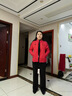 初徑拉鏈衛(wèi)衣外套女2025新款春秋中年女士洋氣寬松開衫休閑上衣女外套 大紅色 2XL 建議125-135斤 曬單實(shí)拍圖