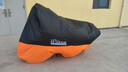 御山河電動(dòng)車(chē)防雨罩車(chē)衣車(chē)罩電瓶車(chē)摩托車(chē)防曬遮陽(yáng)罩防塵自行車(chē)雨衣蓋布 黑橙色【雙層加厚-牛津布防雨防曬罩】+送收納袋 L碼-雙線(xiàn)加厚+防水特級材質(zhì) 曬單實(shí)拍圖