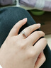 星眸珠寶18K金白鉆石戒指扭臂六爪顯鉆求婚結(jié)婚鉆戒送女友女神節(jié)禮物 18K金-10分H色SI天然鉆 曬單實拍圖