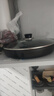 小幸福鑄鐵（KITCHEN LITTLE HAPPINESS KITCHEN）木柄家用煎餅鍋鑄鐵平底鍋烙餅鏊子攤煎餅果子工具不粘鍋手抓餅鍋 玻璃蓋款/重3.5kg【加工具】 30cm 曬單實(shí)拍圖
