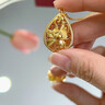 中國(guó)黃金（CHINA GOLD）黃金吊墜蓮花吊墜足金繁花水滴吊墜項(xiàng)鏈送老婆女友七夕情人節(jié)禮物 足金吊墜（約1.06g)+925鏈 曬單實(shí)拍圖