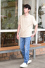 Calvin KleinJeans【涼感】25春夏新款男士休閑通勤ck修身微彈牛仔褲4RAB725 ULN-牛仔淺藍(lán) 32 曬單實拍圖