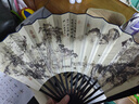 王星記扇子10寸絲綢絹扇中國(guó)風(fēng)折扇男士古風(fēng)手工扇杭州工藝禮品夏季定制 桃花庵 10寸 曬單實(shí)拍圖