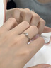 中國黃金鉆石鉑金戒指女求婚鉆戒白金婚戒結婚紀念日禮物送老婆女友生日一吻定情鉑金鉆戒-10分【京速達】 曬單實(shí)拍圖