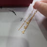 中國黃金（CHINA GOLD）黃金耳環(huán)耳線耳釘足金999圓環(huán)流蘇耳飾耳墜生日七夕禮物送女友 圓環(huán)流蘇耳線約3.46g 曬單實(shí)拍圖