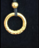 周六福乾坤圈黃金吊墜男女金箍棒七夕禮物計(jì)價(jià)A0413266 約6.13g 黑繩  曬單實(shí)拍圖