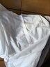 無(wú)印良品（MUJI） Labo 女式 桑蠶絲混束腰長(zhǎng)上衣女士襯衫秋冬季 AF023C4A 白色 L(165/88A) 曬單實(shí)拍圖