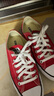 匡威（Converse）官方 All Star男女帆布低幫休閑運動鞋海軍藍102329 101007/紅色 37.5 曬單實拍圖