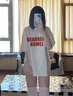 何佳功短袖t恤女歐美高街灰色純棉設計感2025新款純棉上衣寬松打底衫 灰白色 L 【建議100-120斤】 曬單實拍圖