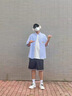 JEANSWEST LIFE真維斯短袖襯衣男款夏日冰絲涼感翻領(lǐng)上衣男青少年高級(jí)感男士外套 曬單實(shí)拍圖