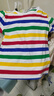 忻悅晴六一兒童演出服男女童短袖T恤幼兒園學(xué)生班服彩虹條紋運動(dòng)會(huì )衣服 白條紋 120 cm 建議40-48斤 曬單實(shí)拍圖