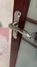 京本衛(wèi)生間浴室鎖室內(nèi)門(mén)鎖無(wú)鑰匙臥室房門(mén)鎖廁所不銹鋼鎖通用型門(mén)把手 【精拋】110孔距-35mm鎖舌套裝 曬單實(shí)拍圖