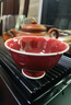 景德鎮(zhèn)郎紅高腳花口杯景德鎮(zhèn)陶瓷喝茶杯家用可開片個人專用主人杯茶具 郎紅高腳花口杯 曬單實(shí)拍圖