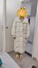雪中飛羽絨服女長(cháng)款新款顯瘦高充絨長(cháng)款過(guò)膝連帽中長(cháng)款加厚保暖外套 白色 S (155) 曬單實(shí)拍圖
