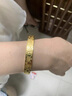 御友記999足金包足銀手鐲金典卡家一字紋卡5閉口鐲子金店同款送禮 圈口58 包金1.5克 總重約25克 曬單實(shí)拍圖