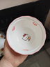 玄永HelloKitty凱蒂貓手把碗釉下彩陶瓷餐具套餐KT貓手柄飯碗宿舍學(xué)生 [KT貓]手把碗+飯碗+勺子+筷子(4件套) 曬單實(shí)拍圖