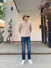 Calvin KleinJeans25春夏男士復(fù)古休閑通勤ck微彈合體楔形錐形牛仔褲4RAB701 UL7-牛仔淺藍(lán) 30 曬單實拍圖