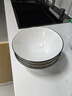 潔雅杰陶瓷湯碗大號(hào)家用拉面碗釉下彩8英寸大碗 泡面碗 4只裝 豎紋黑線 曬單實(shí)拍圖