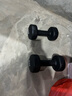 Keep彩色浸塑啞鈴 男士女士家用家庭健身肌肉塑形墨灰色 5kg*2 曬單實拍圖
