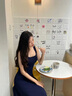藝璽酩（YIXIMING）藍(lán)色無(wú)袖背心吊帶連衣裙子女裝夏季2025新款海邊度假法式氣質(zhì)長(zhǎng)裙 藍(lán)色 S 碼【80-100斤】 曬單實(shí)拍圖