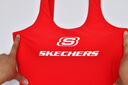 斯凱奇（Skechers）女士連體泳衣潛水海邊顯瘦溫泉訓練競技泳裝 紅色 XL 曬單實(shí)拍圖
