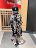 愛(ài) 西娜男孩蝙蝠袖上衣套裝2025夏季新款男大童滿(mǎn)印休閑舒適短袖兩件套潮 圖片色 140 曬單實(shí)拍圖