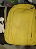 瑪嘎 簡(jiǎn)約純色帆布書(shū)包女初中生高中學(xué)生原宿大容量學(xué)院風(fēng)雙肩包男孩大學(xué)生韓版潮流休閑旅行背包男兒童 黃色帶小灰熊掛件 曬單實(shí)拍圖