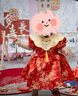 GOKU女童周歲禮服裙中式女寶寶生日抓周宴百天滿月唐裝中國風(fēng)兒童套裝 繁星連衣裙短-裙.鞋.襪.鎖.發(fā)箍 90 建議12-18個(gè)月 曬單實(shí)拍圖