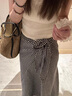 蝶嬌諾（DIEJIAONUO）連衣裙子女夏季2025新款韓版夏裝搭配感小個子顯高純欲風(fēng)高級感 上衣+裙子 S 曬單實(shí)拍圖