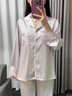真絲睡衣女秋季長(cháng)袖送閨蜜送女友生日禮物純色簡(jiǎn)約家居服禮盒套裝 淺紫色【長(cháng)袖長(cháng)褲】 M 【建議80-105斤】 曬單實(shí)拍圖