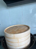 黃一府（HUANG YI FU）竹制蒸籠蒸格蒸屜蒸小籠包子饅頭竹編籠屜家用套裝 30CM加深二籠一蓋 曬單實(shí)拍圖