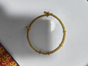 周大福 黃金色鋼絲手繩配雙金屬調(diào)節(jié)扣男女情侶 21.25cm  AX159  曬單實(shí)拍圖