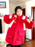 鴨鴨中長款羽絨服女2025冬季新款撞色連帽時尚保暖顯瘦韓版派克服外套 米白色 M (建議110-130斤) 曬單實拍圖