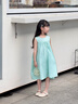 圖圖小象女童連衣裙2025新款兒童夏裝背心裙寶寶公主裙親子裝夏季純棉裙子 薄荷色 140 身高約140cm 曬單實拍圖