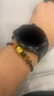 中國黃金（CHINA GOLD）黃金六字真言手鏈男女款足金箴言轉(zhuǎn)運珠編織手繩生日禮物送男友 【今/次日達(dá)】六字真言手鏈【黑繩】約0.9g 曬單實拍圖