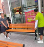 桉鵲公園椅戶外長(zhǎng)椅防腐實(shí)木鋅合金座椅庭院小區(qū)室外休閑靠背椅長(zhǎng)凳子 無(wú)靠背防腐木1.2m 可升鑄鐵腳 曬單實(shí)拍圖