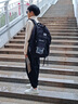 JCZS德國(guó)2025新款小學(xué)生初中生男減負(fù)護(hù)脊中學(xué)生書(shū)包高中女生大容量超 中號(hào)純黑色(送閃電熊) 曬單實(shí)拍圖