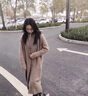 潮衣控2025秋冬新款加厚羊絨毛衣開衫女中長款外套時尚大氣過膝針織大衣 駝色 M 90-110斤 曬單實(shí)拍圖