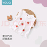 優(yōu)奇嬰兒衣服女童薄款t恤夏季款飛袖短袖上衣寶寶洋氣外出服女寶上衣 曬單實(shí)拍圖