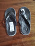 傲萬(wàn)人字拖男外出外穿防滑耐磨2026夏新款潮流沙灘男士人字拖鞋男 黑白色 42 曬單實(shí)拍圖